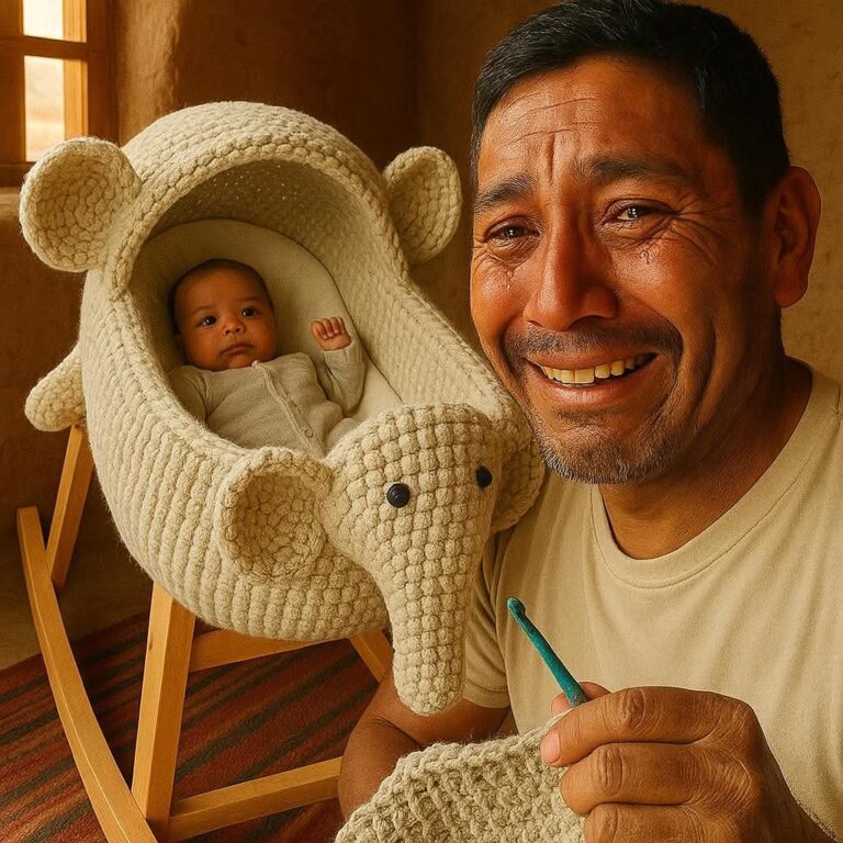 Un abrazo tejido: la cuna elefante que guarda sueños