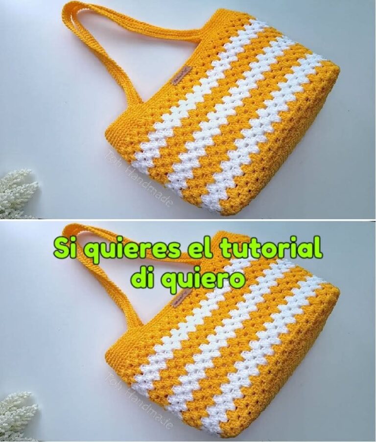 Aprende a tejer este precioso bolso…