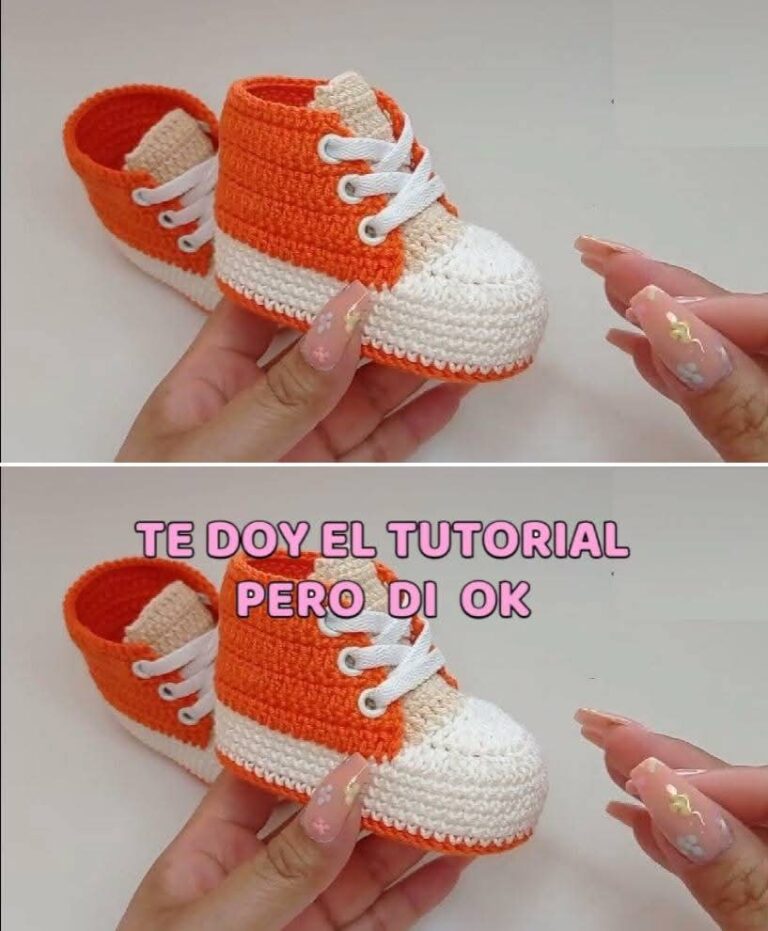 Aprende a tejer lindos zapatitos para bebe.